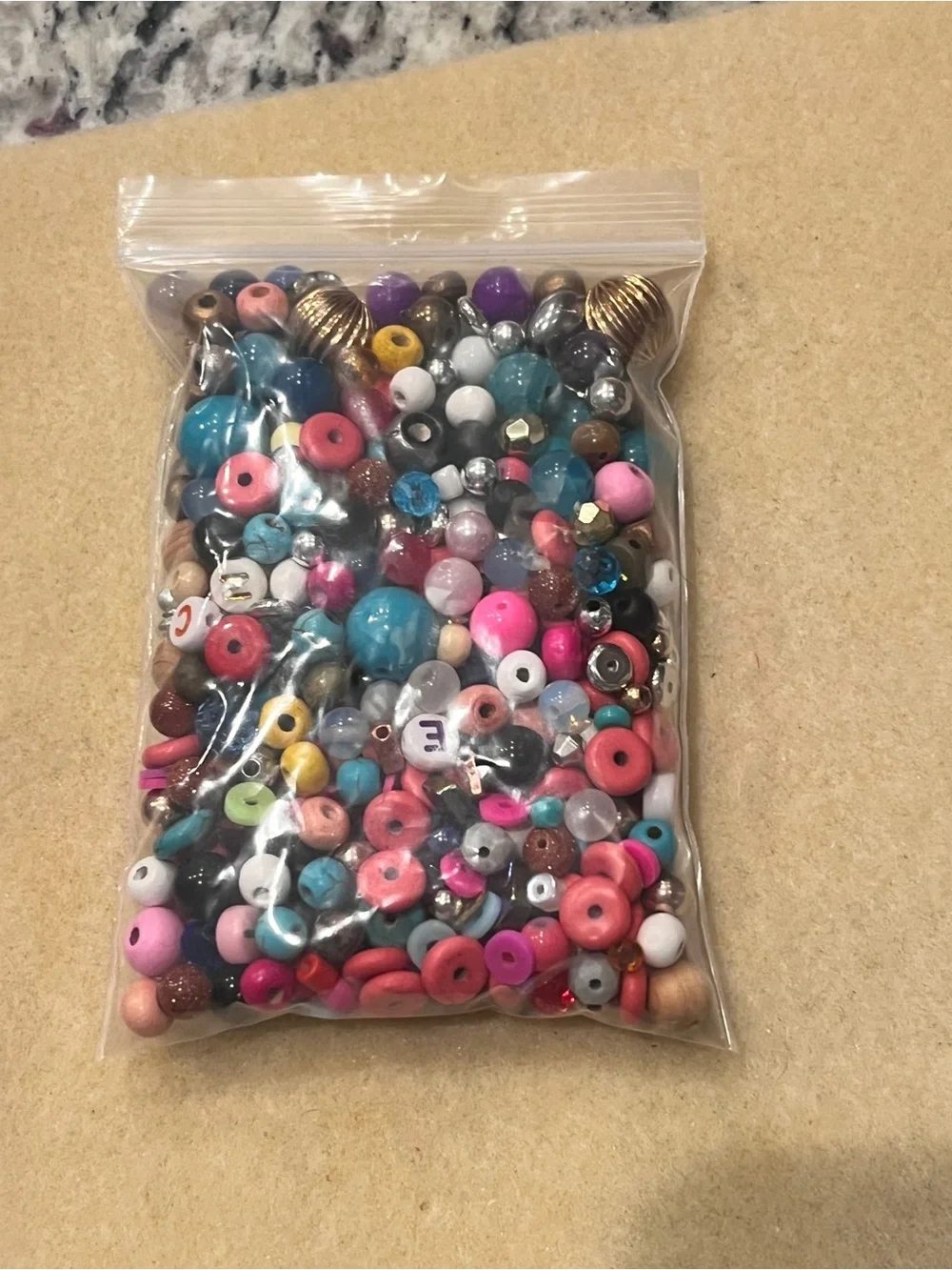 Mixed Assorted Craft Beads - Colorful Bag